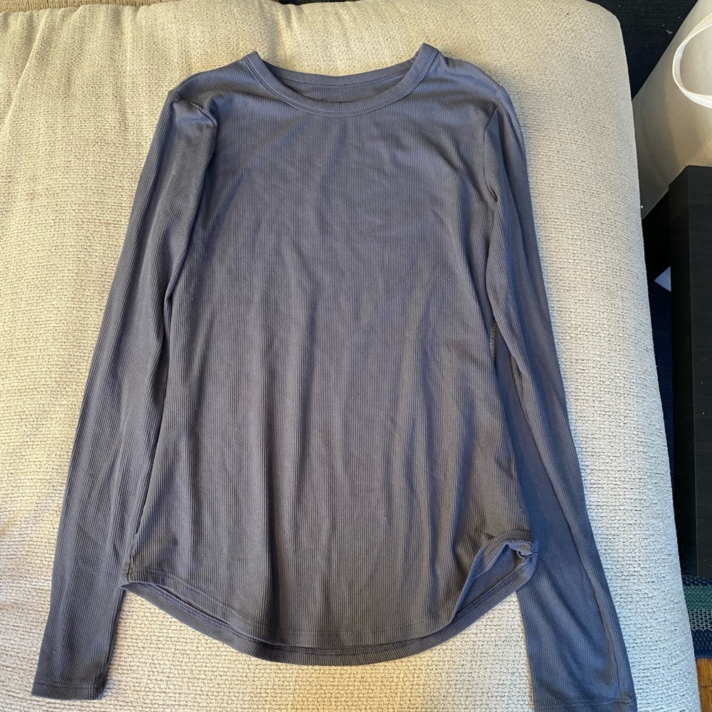 No Boundaries Steel Blue Long Sleeve Shirt